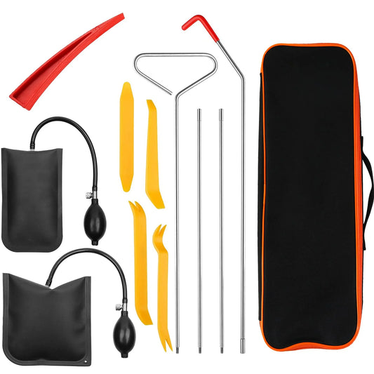 Home Harmony™ - Essential Automotive Car Tool Set Kit with Air Wedge, Long Reach Grabber, Multifunctional Tool Set for Cars Trucks