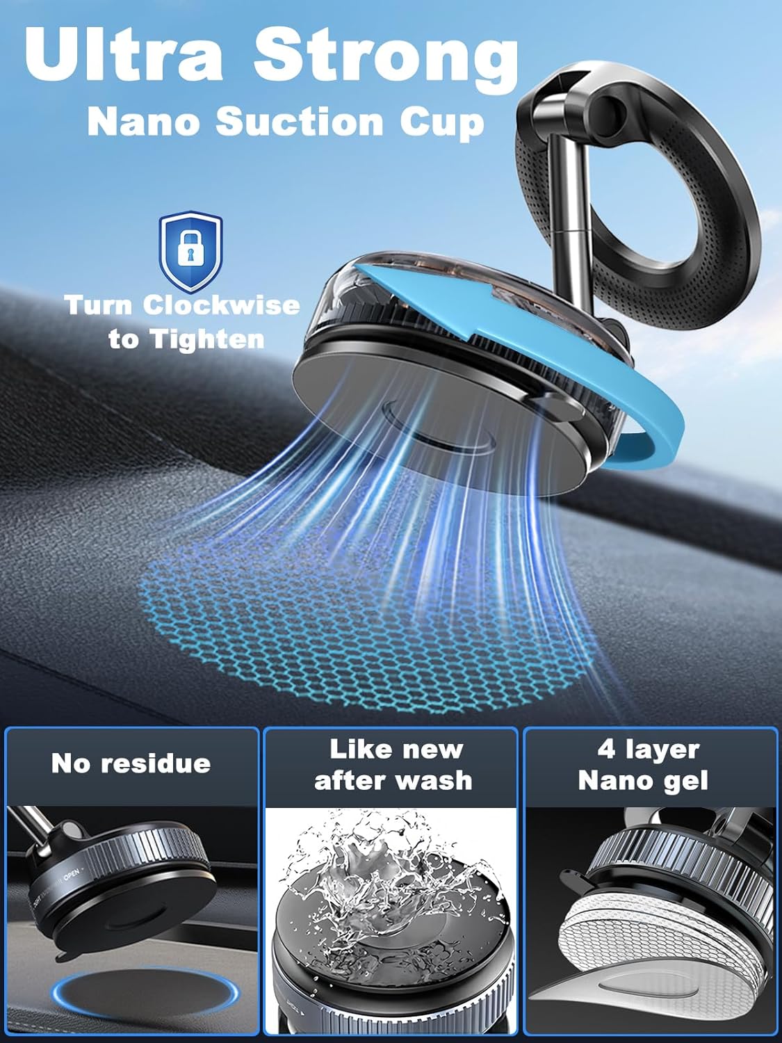 Home Harmony Solution™ – 360° Vacuum Magnetic Phone Holder