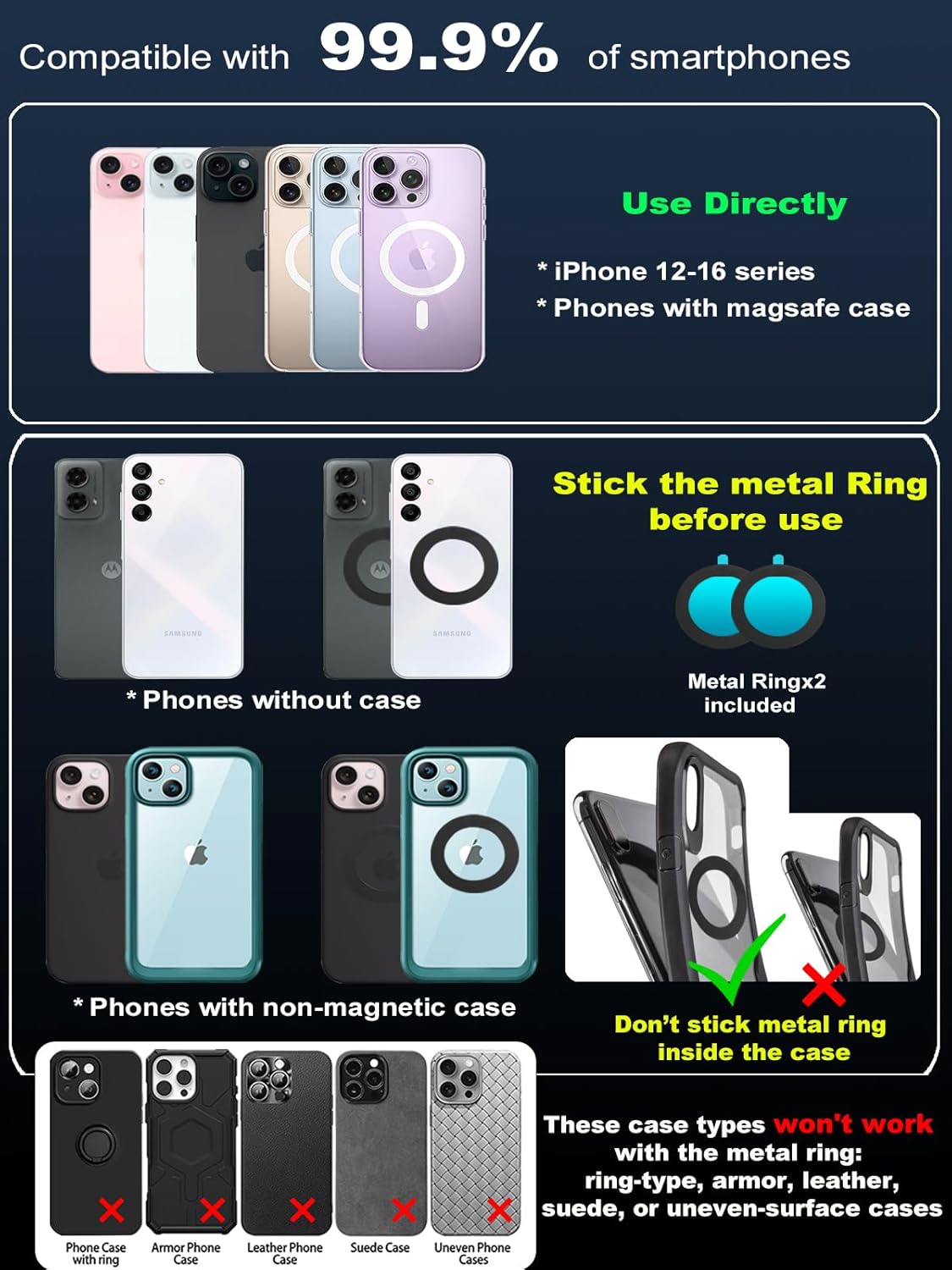 Home Harmony Solution™ – 360° Vacuum Magnetic Phone Holder