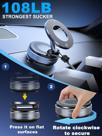 Home Harmony Solution™ – 360° Vacuum Magnetic Phone Holder