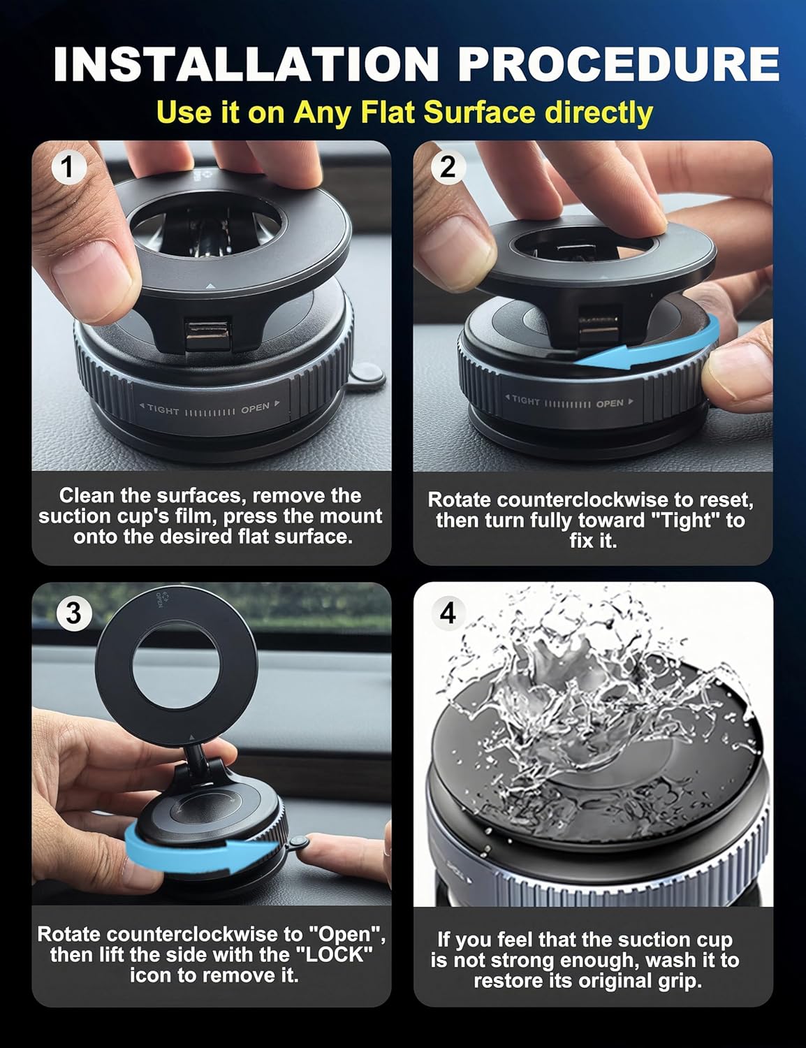 Home Harmony Solution™ – 360° Vacuum Magnetic Phone Holder